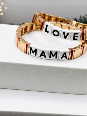 ROXANNE ASSOULIN LOVE MAMA GOLDEN BRACELET DUO Set of two